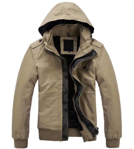 Full Sleeve Hooded Mens Winter Jacket, Size : All Sizes