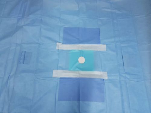 Blue Non-woven Plain Disposable Knee O Drape, For Hospital, Size : All Size