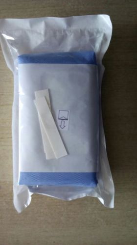 Blue Plain Non-Woven Non Woven Surgical Drape, For Ophthalmic, Size : 10x10cm