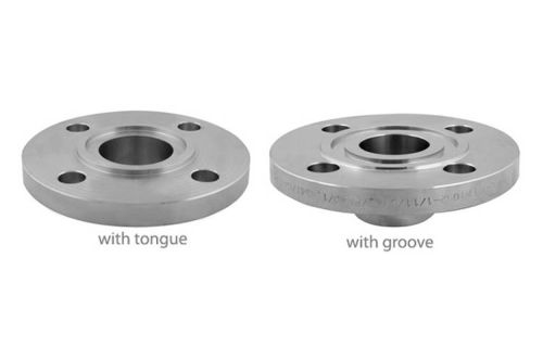 Silver Alloy Steel Groove and Tongue Flanges, For Industrial, Shape : Round