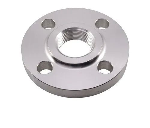 Round Alloy Steel Threaded Flanges, Color : Silver