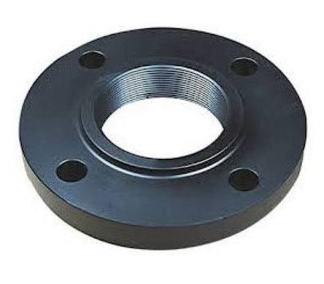 Black Round Carbon Steel Threaded Flanges, For Industrial Use