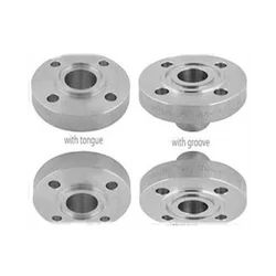 Silver Round Nickel Alloy Groove and Tongue Flanges, For Industrial