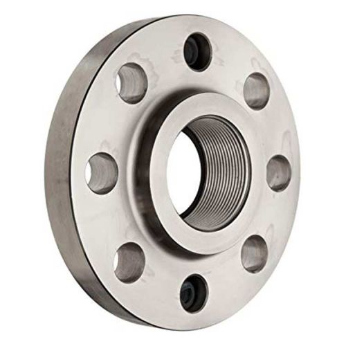 Silver Stainless Steel Threaded Flanges, Shape : Round