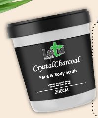 Letu Crystal Charcoal Face & Body Scrub