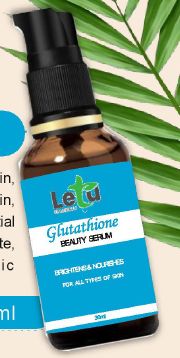 Liquid Letu Glutathione Face Serum, For Skin Perfection, Packaging Type : Glass Bottle