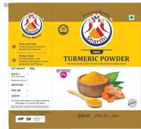 Sharthi 500g Turmeric Powder, For Used Cooking, Shelf Life : 6 Months