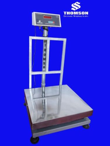 Thomson 300kg Trolley Weighing Scale, For Vegetable Shop, Size : 600x600mm