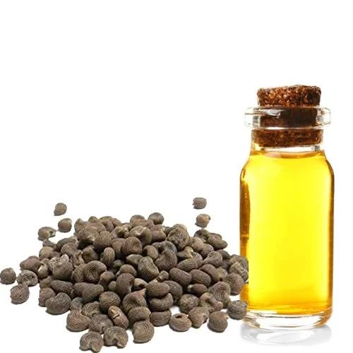 Yellow Liquid Ambrette Seed Essential Oil, For Cosmetic Products, Packaging Type : Glass Bottle