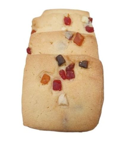 Square Crunchy Fruit Kaju Cookies, For Direct Consuming, Eating, Taste : Sweet