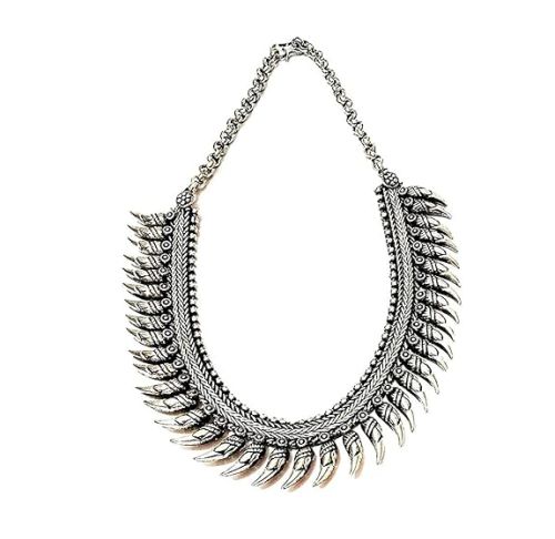 Athizay 40 G atnl973 Oxidized Silver Necklace, Purity : 100%