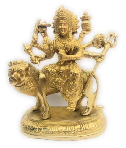Mhd00049 Sherawali Mata Brass Statue, Feature : Fine Finished, High Quality