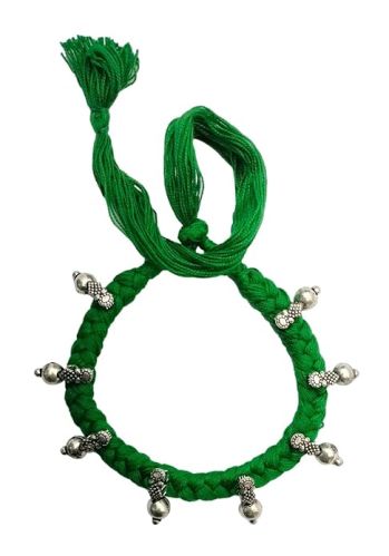 Oxidised Silver 40gm nl2026grn Athizay Thread Necklace, Packaging Type : Plastic Packet, Plastic Box