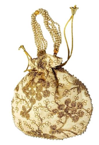 Athizay Plain ptl01072 Potli Bag, Technics : Attractive Pattern, Handloom, Washed