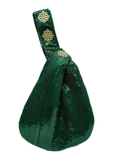 Sequin Plain Ptl011us005 Potli Bag, For Industrial, Size : 25.4 X 22.9 X 2.5 Centimeters, 25.4 X 22.9 X 2.5 Centimeters