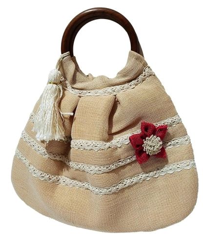 Plain Golden Jute woodpotli28 Athizay Potli Bag, Size : 25.4 X 25.4 X 2.5 Centimeters, 25.4 X 25.4 X 2.5 Centimeters