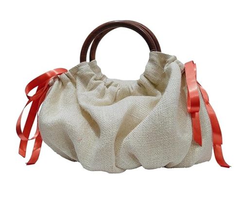 Athizay Plain Golden Jute woodpotli29 Potli Bag, For Industrial, Size : 25.4 X 22.9 X 2.5 Centimeters