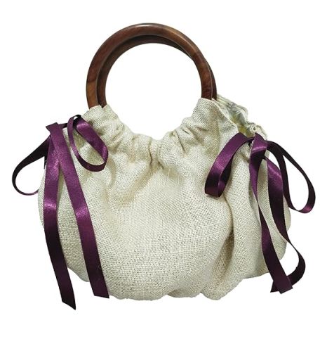 Athizay Plain Golden Jute woodpotli33 Potli Bag, For Industrial, Size : 25.4 X 22.9 X 2.5 Centimeters