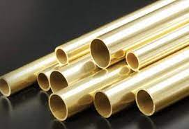 Golden Coated Brass Round Pipe, For Industries, Size : Customised