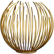 Golden Metal Wire Candle Holder, For Home Decoration, Feature : Attractive Designs, High Quality