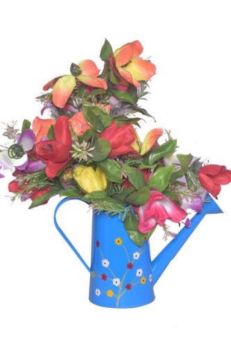 Multi Colo Flower Vase Watering Cans Flowers, For Decoration, Gifting, Model Number : Di 786022