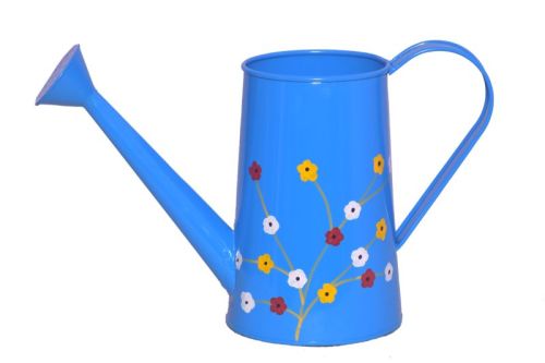 Hand Painted Metal Printed Coated Watering Can Flowers, For Gardening Use, Feature : Fine Finished, Light Weight
