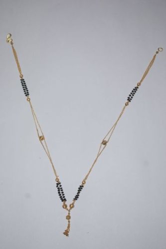 Brass Black Bead Mangalsutra Without Pendant, Size : Standard