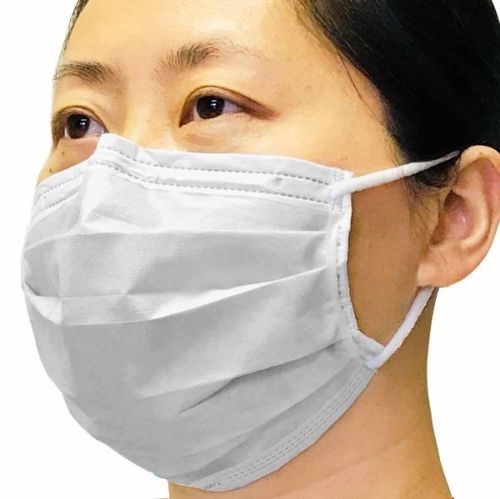 White Disposable Face Mask, For Hospital, Clinical, Rope Material : Non Woven