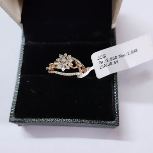 Golden Silver JCLR20 Ladies Gold Diamond Ring