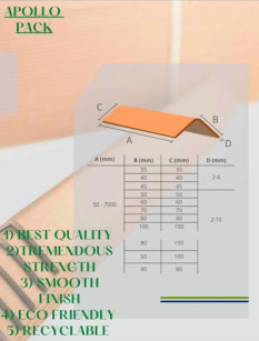 Cardboard Edge Protectors, Color : BROWN for Packaging Use