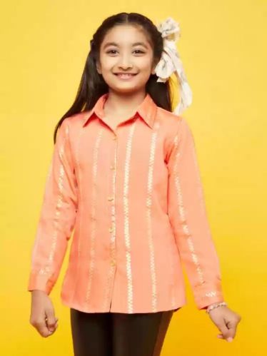 Regular Fit Full Sleeves Girls Cotton Shirts