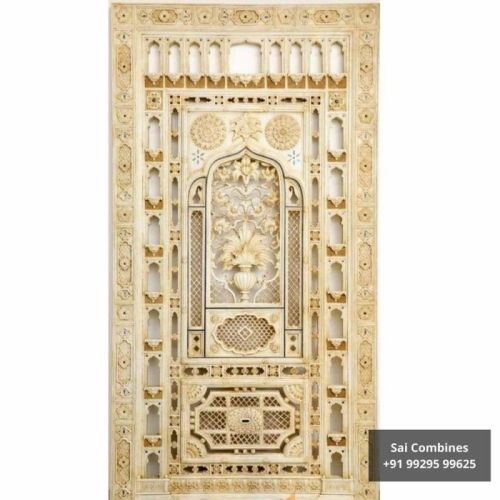 Royal Antique Carved Marble Jali, For Home, Temple