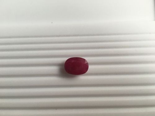 Red Ring Pendent Oval Polished Ruby Gemstones, For Jewellery, Style : Common, Fashionable