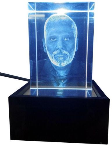 4x4x6 Cm Crystal Cube Guruji 3d Model Laser Engraving