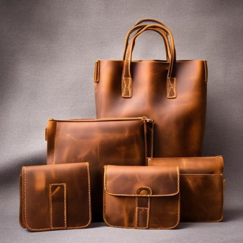 Plain Leather Bags, Style : Handled