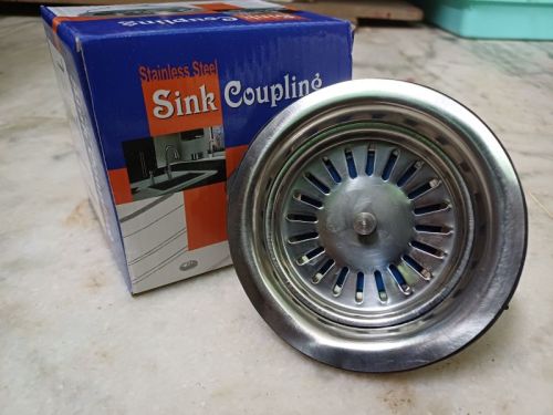 Round Stainless Steel Sink Waste Coupling, Packaging Type : Box