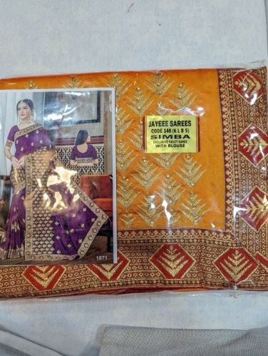 Cotton Surat Georgette Sarees, Width : 6.5 Meter