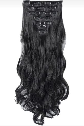 Black Clip In Human Hair Extension, For Parlour, Personal, Style : Curly, Straight, Wavy