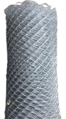 Galvanized Iron Silver Chain Link Fencing, For Home, Indusrties, Roads, Stadiums