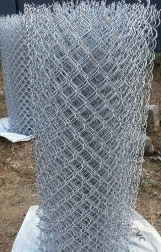 Silver Chain Link Fencing Mesh, For Agricultural, Weave Style : Cross