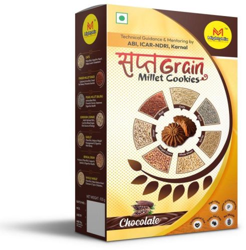Fresh MightyMix Saptgrain Millet Cookies Chocolate Flavour, For Eating, Certification : FSSAI Certified