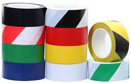 ADARSH BOPP Film Stripped Floor Marking Tapes, Width : 40-50mm, 30-40mm, 20-30mm