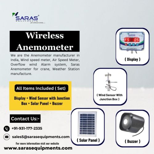 Saras 1kg ABS Cup Anemometer, For Wind Speed Alarm