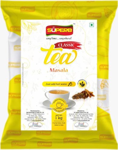 Brown Powder 1Kg Superb Classic Masala Tea Premix, Packaging Type : Plastic Packet