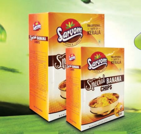 Brownish Sarvom Special Banana Chips, For Human Consumption, Packaging Type : Paper Box