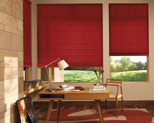 Plain Horizontal Nylon Roman Blinds, For Window Use, Technics : Machine Made