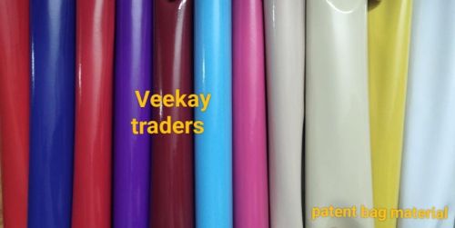 Veekay Traders Plain Multicolour Patent Rexine Fabric, For Garments, Blazer, Bags, Packaging Type : Roll