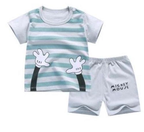 Boys Cotton Stripe T-shirts Set, Occasion : Casual Wear