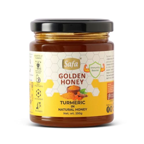 Safa Liquid Golden Honey 250g, Packaging Type : Glass Bottle