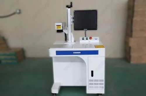 380V Semi Automatic Star Laser Fiber Laser Marking Machine, Color : White